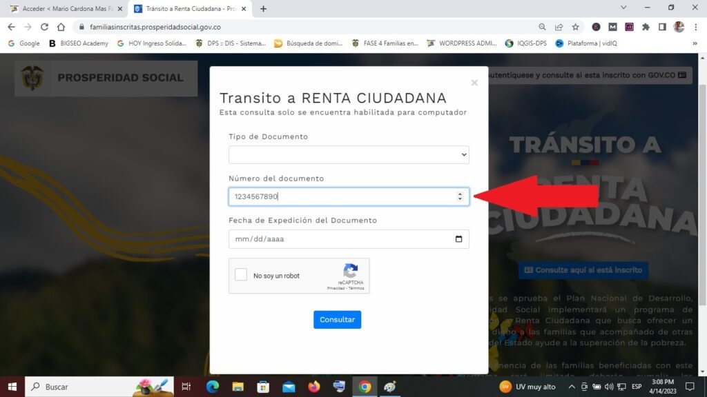 Paso a Paso Para Consultar Link de Inscritos a Renta Ciudadana
