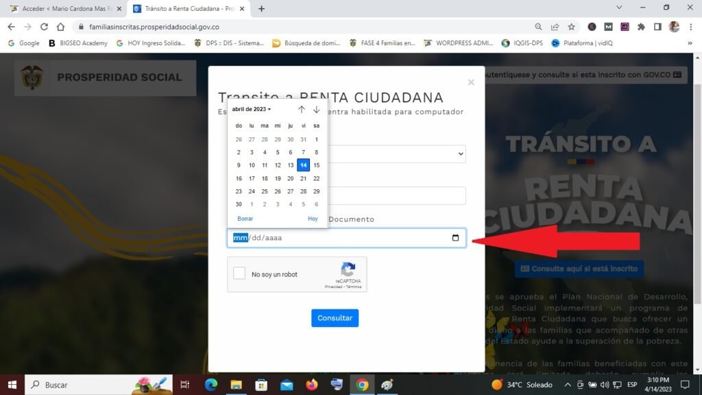 Paso a Paso Para Consultar Link de Inscritos a Renta Ciudadana
