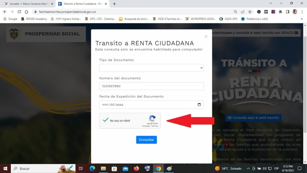 Paso a Paso Para Consultar Link de Inscritos a Renta Ciudadana