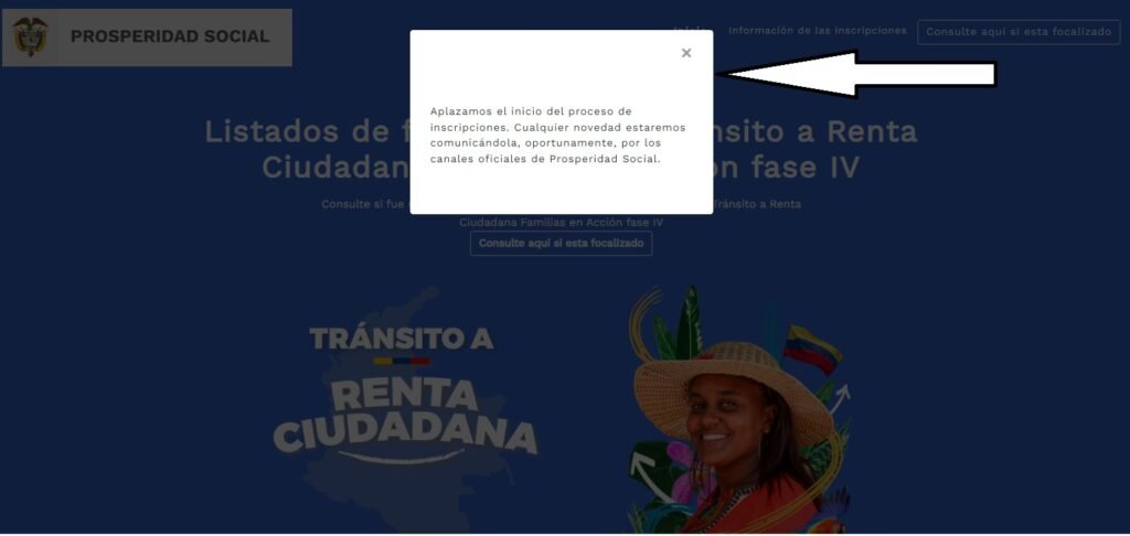 Link de Consulta Focalizados Para Inscripción Se Encuentra Inhabilitado