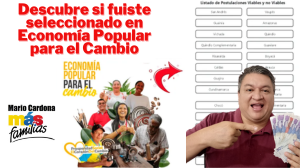 Consulta si estás en el listado de Economía Popular para el Cambio