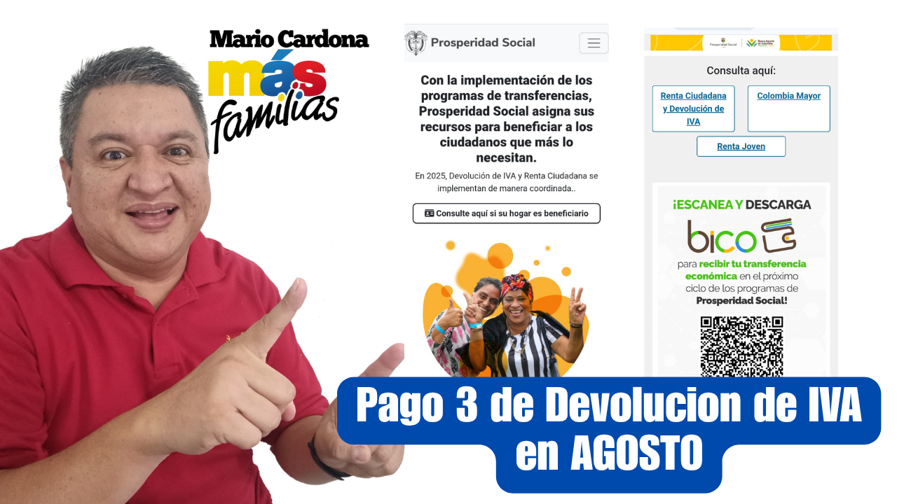 Tercer pago de la Devolución del IVA llega en agosto: consulta y requisitos aquí