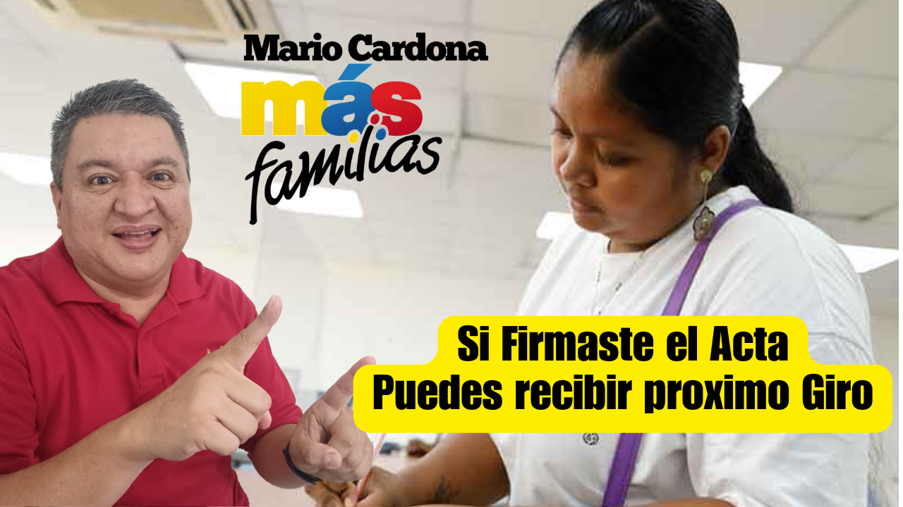 Si ya suscribiste el acta podrás recibir el próximo giro