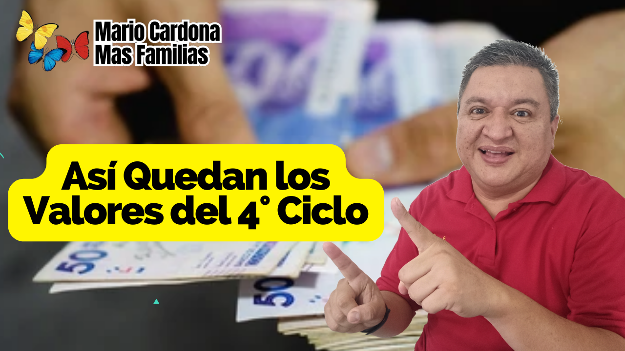 Así quedan los montos del 4° ciclo de pagos de Renta Ciudadana y Devolución del IVA 2025