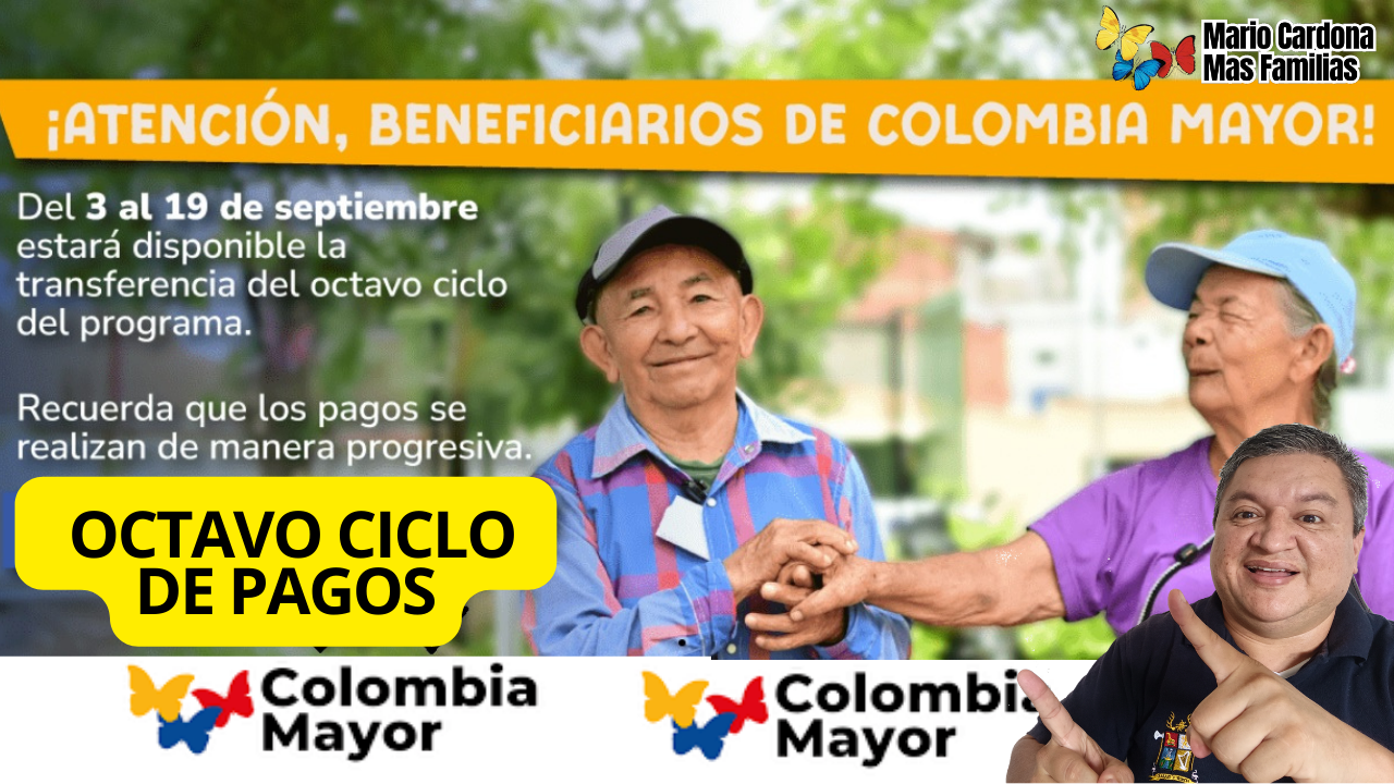 Octavo Pago del Programa Colombia Mayor: Fechas, Monto y Beneficiarios Septiembre 2025