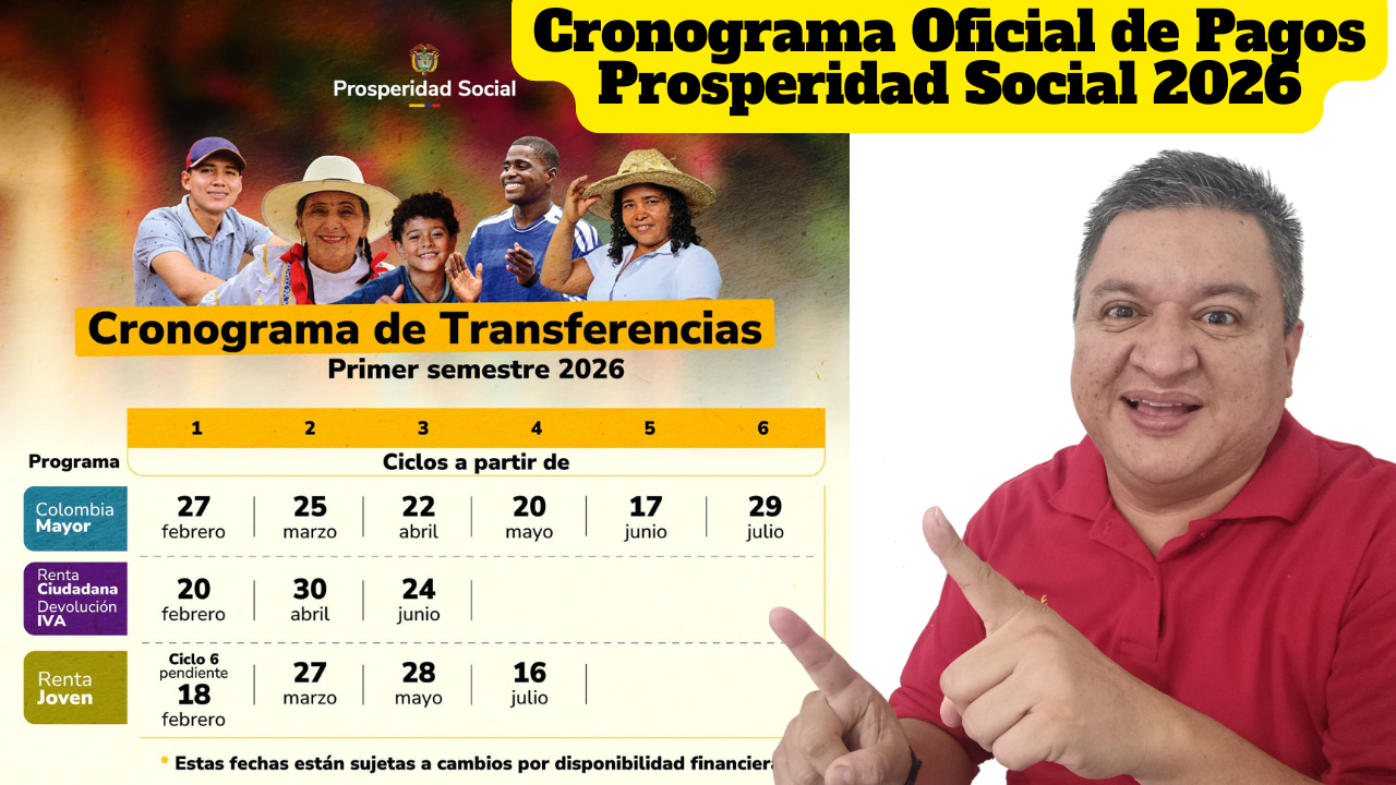 Cronograma Oficial de Pagos Prosperidad Social 2026