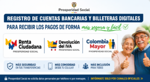 Colombia Mayor 2026: Registro de cuentas bancarias y billeteras digitales para recibir los pagos de forma más fácil