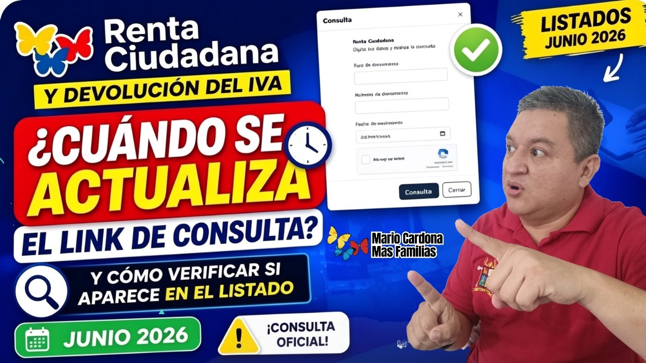 Confirman Operador Nacional para los Pagos de Renta Ciudadana y Devolución del IVA en 2026