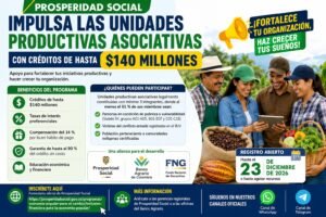Prosperidad Social impulsa las unidades productivas asociativas con créditos de hasta $140 millones en 2026