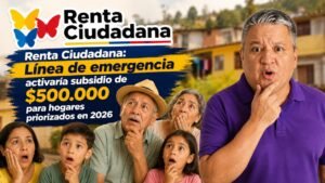 Renta Ciudadana: Línea de Emergencia activaría subsidio de $500.000 para hogares priorizados en 2026