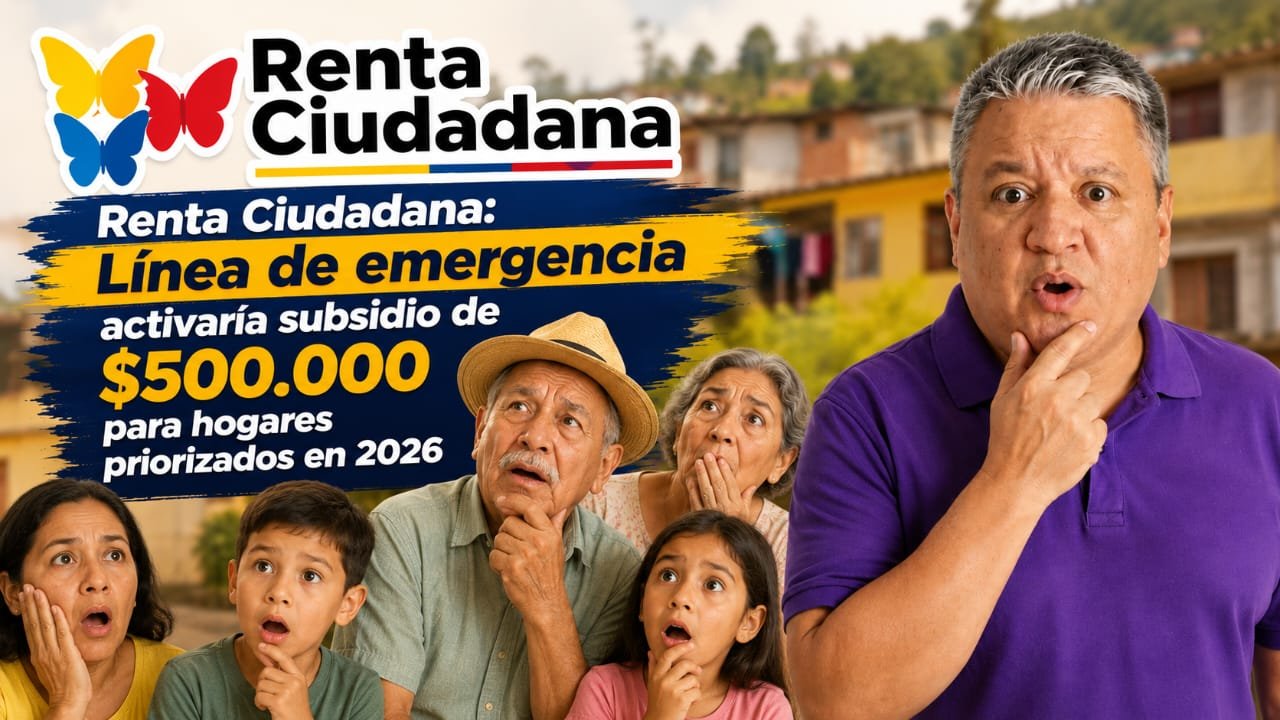 Renta Ciudadana: Línea de Emergencia activaría subsidio de $500.000 para hogares priorizados en 2026