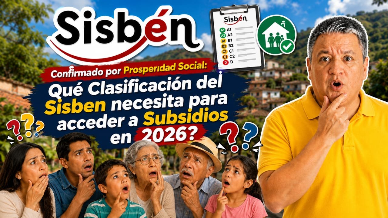 Confirmado por Prosperidad Social: ¿Qué clasificación del Sisbén necesita para acceder a subsidios en 2026?