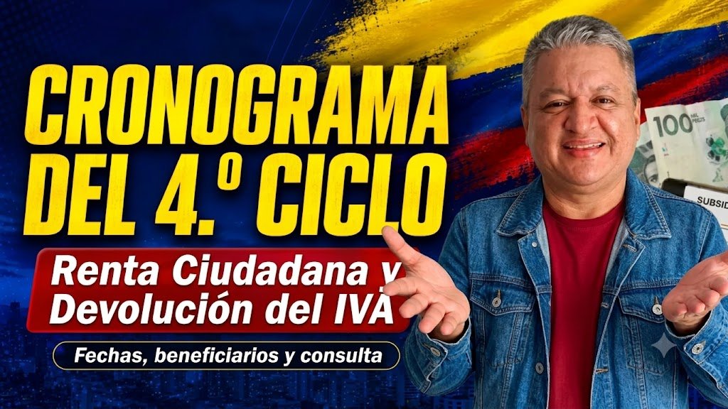 Cronograma del 4 ciclo de Renta Ciudadana y Devolución del IVA 2026