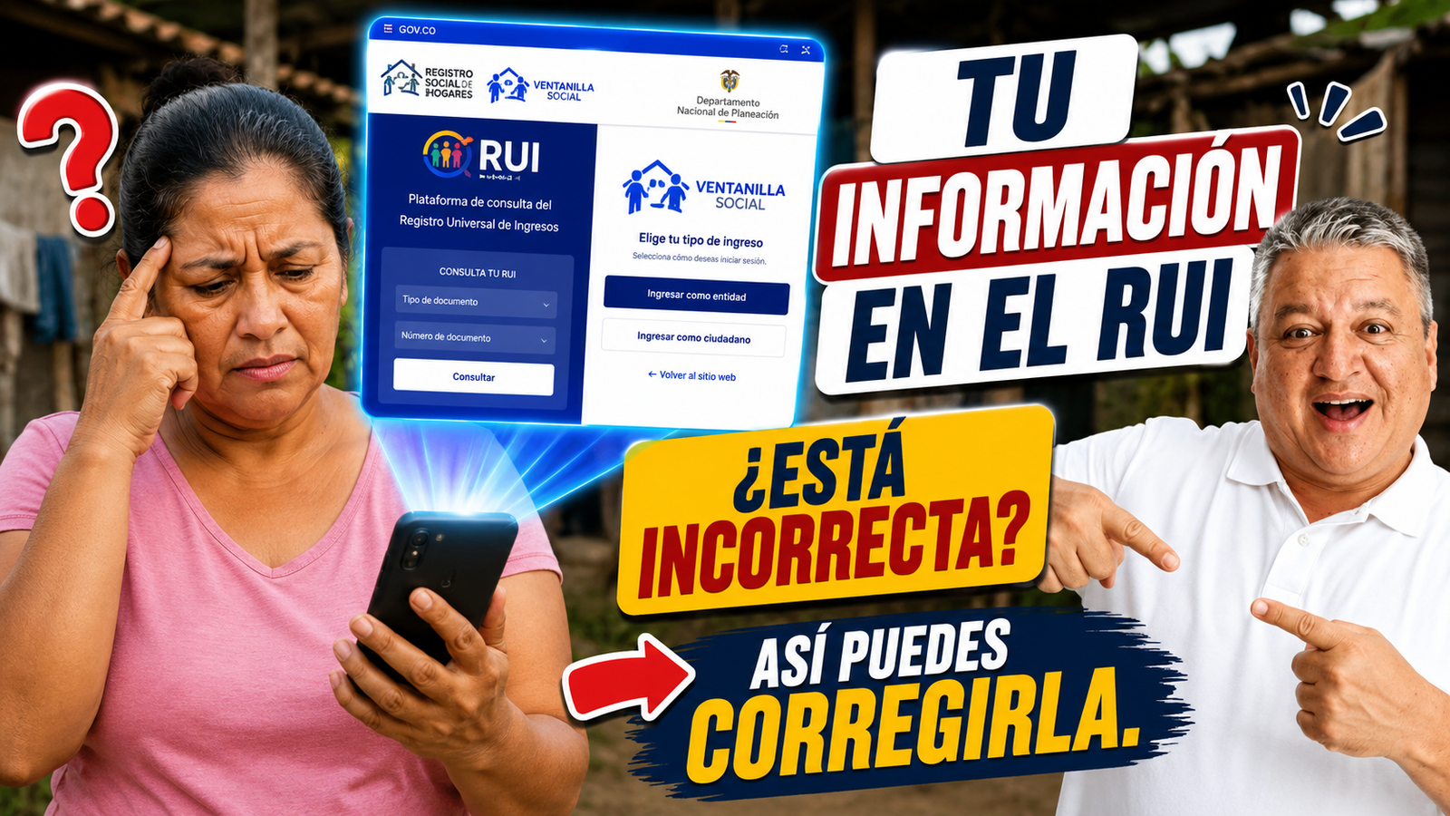 ASI PUEDE CORREGIR TU INFORMACION EN EL RUI